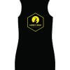 LONELY GOAT - LADIES BLACK CORE VEST BACK - YELLOW LOGO