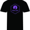 LONELY GOAT - MENS BLACK CORE T-SHIRT BACK - PURPLE LOGO