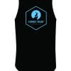 LONELY GOAT - MENS BLACK CORE VEST BACK - BLUE LOGO