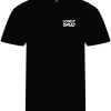 LONELY GOAT - MENS BLACK TRAINING T-SHIRT FRONT - WHITE LOGO