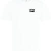 LONELY GOAT - MENS WHITE TRAINING T-SHIRT FRONT - BLACK LOGO
